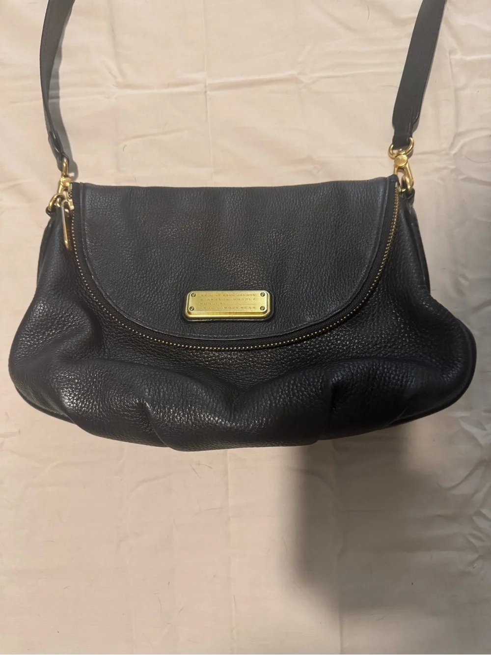 Marc by Marc Jacobs Black Pebbled Leather Crossbody Shoulder Bag